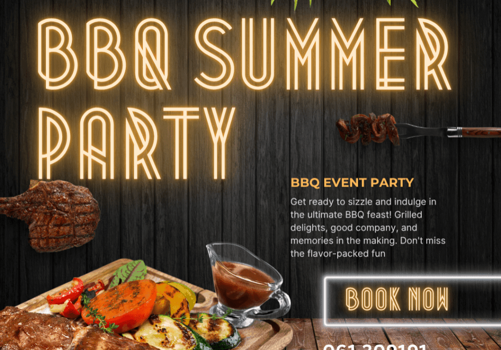 Come enjoy a fantastic summer BBQ party with delectable grilled foods, cool beverages, and unlimited fun! copy Come enjoy a fantastic summer BBQ party with delectable grilled foods, cool beverages, and unlimited fun! copy
